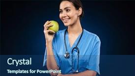  Presentation with black healing - Amazing presentation theme having blue uniform holding green apple backdrop and a ocean colored foreground