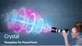  Presentation with group of three young girl - Cool new slide set with blue video - young photographer girl making photos backdrop and a ocean colored foreground