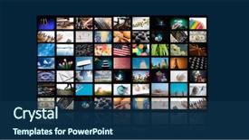  Presentation with interpret the following pictures - Presentation consisting of blue videobackground - tv screen with lot background and a navy blue colored foreground