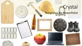  Presentation with white differene - Slide deck with linkedlist - different objects collection isolated background and a lemonade colored foreground