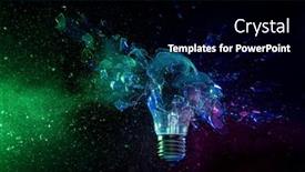  Presentation with blue green - Slides consisting of blue-violet-and-green-shattering background and a black colored foreground