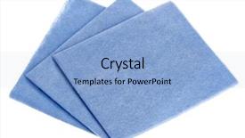 Presentation with tissue - Beautiful PPT theme featuring blue viscose kitchen tissue isolated backdrop and a  colored foreground