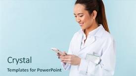  Presentation with photo - Audience pleasing theme consisting of blue wall background using mobile backdrop and a sky blue colored foreground