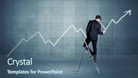  Presentation with blue line - Slide deck enhanced with blue wall background with exponential background and a  colored foreground