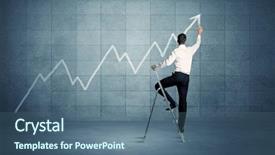  Presentation with blue line - Slide deck having blue wall background with exponential background and a ocean colored foreground