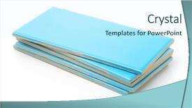 Presentation with ceramic tiles - Slide deck featuring stack of blue wall ceramic background and a cool aqua colored foreground