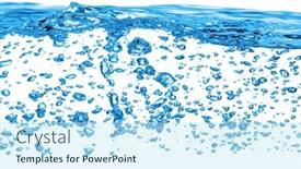  Presentation with air bubbles - PPT theme having blue-water-and-air-bubbles background and a cool aqua colored foreground