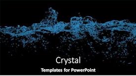  Presentation with air bubbles - Presentation design featuring blue-water-and-air-bubbles background and a black colored foreground