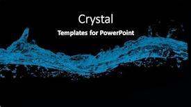  Presentation with air bubbles - Presentation theme consisting of blue-water-and-air-bubbles background and a black colored foreground