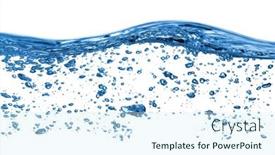  Presentation with air bubbles - PPT theme having blue-water-and-air-bubbles background and a sky blue colored foreground