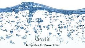  Presentation with air bubbles - Presentation design featuring blue-water-and-air-bubbles background and a sky blue colored foreground