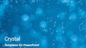  Presentation with blue water - Presentation theme featuring blue water background with bubbles background and a teal colored foreground