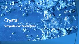  Presentation with blue water - Slide set enhanced with free ripple - blue water bubbles macro close background and a teal colored foreground