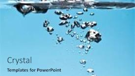  Presentation with blue water - PPT theme having blue-water-bubbles background and a light blue colored foreground