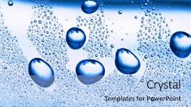  Presentation with gravity rain blue water drop splash - Colorful theme enhanced with blue water drop for background backdrop and a  colored foreground