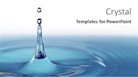  Presentation with water drop - Colorful presentation theme enhanced with blue-water-drop-macro-shot backdrop and a white colored foreground