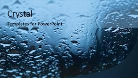  Presentation with blue drops - Presentation theme with blue water drops at gradient background and a light blue colored foreground