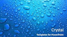  Presentation with blue drops - Beautiful presentation theme featuring blue water drops background backdrop and a teal colored foreground