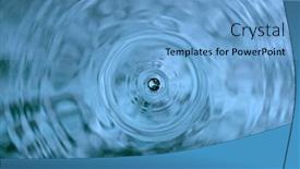  Presentation with blue drops - Presentation design having blue-water-drops-macro-shot background and a light blue colored foreground