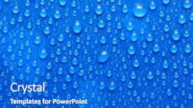  Presentation with blue drops - Colorful PPT layouts enhanced with blue water drops on glass backdrop and a cobalt blue colored foreground