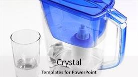  Presentation with glass of water - Colorful presentation theme enhanced with blue water filter with glass backdrop and a  colored foreground