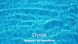  Presentation with water wave - PPT theme featuring blue-water-in-swimming-pool background and a teal colored foreground