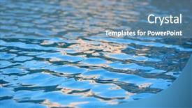  Presentation with blue water lily - Presentation featuring blue water in swimming pool background and a  colored foreground