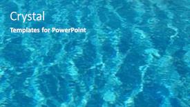  Presentation with water wave - PPT layouts consisting of blue-water-in-swimming-pool background and a teal colored foreground