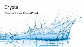  Presentation with water drops in blue tone - Theme featuring blue water on white background background and a white colored foreground