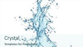  Presentation with blue water splash isolated - Presentation having blue water splash isolated background and a sky blue colored foreground