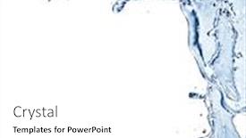  Presentation with blue water splash isolated - Colorful slide deck enhanced with blue water splash isolated on white background backdrop and a white colored foreground