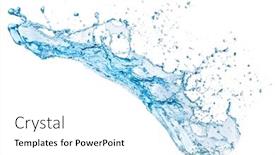  Presentation with blue water splash isolated - Amazing PPT theme having blue-water-splash-isolated backdrop and a white colored foreground