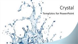  Presentation with blue water splash isolated - Beautiful PPT theme featuring blue water splash isolated backdrop and a white colored foreground