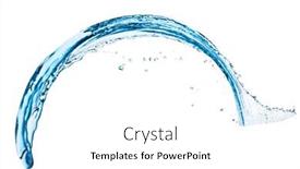  Presentation with blue water splash isolated - 