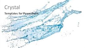  Presentation with blue water splash isolated - Theme with blue-water-splash-isolated background and a white colored foreground