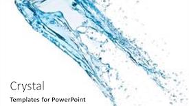 Presentation with blue water splash isolated - Presentation theme enhanced with blue-water-splash-isolated background and a white colored foreground