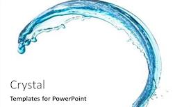  Presentation with blue water splash isolated - Slide set with blue-water-splash-isolated background and a white colored foreground