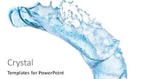  Presentation with blue water splash isolated - 