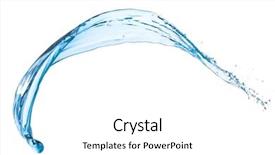  Presentation with blue water splash isolated - Audience pleasing slides consisting of blue water splash isolated backdrop and a white colored foreground