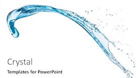  Presentation with blue water splash isolated - Slide deck with blue-water-splash-isolated background and a  colored foreground