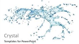  Presentation with blue water splash isolated - Slide set featuring blue water splash isolated background and a white colored foreground