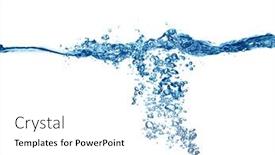  Presentation with blue water splash isolated - 
