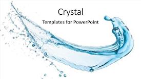  Presentation with blue water splash isolated - Audience pleasing presentation theme consisting of blue water splash isolated backdrop and a white colored foreground