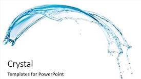 Presentation with blue water splash isolated - Slide deck featuring blue water splash isolated background and a white colored foreground