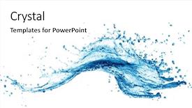  Presentation with blue water splash isolated - Presentation design with blue water splash isolated background and a white colored foreground
