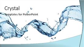  Presentation with blue water splash isolated - Audience pleasing PPT theme consisting of blue water splash isolated backdrop and a white colored foreground