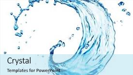  Presentation with splash - Slides featuring blue water splash isolated background and a arctic colored foreground