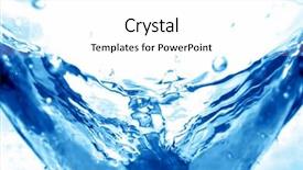  Presentation with blue water - Presentation design with blue water splash refreshing power background and a white colored foreground