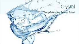  Presentation with water splash - Colorful PPT layouts enhanced with blue water splash backdrop and a cool aqua colored foreground