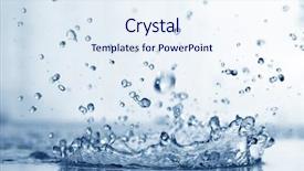  Presentation with water splash - Amazing theme having blue water splash backdrop and a sky blue colored foreground